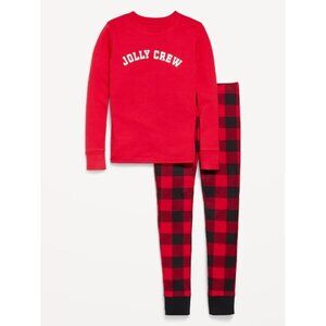 Old Navy Unisex Baby 18-24 Months Christmas Jolly Crew 2 Piece Pajama Set in Red